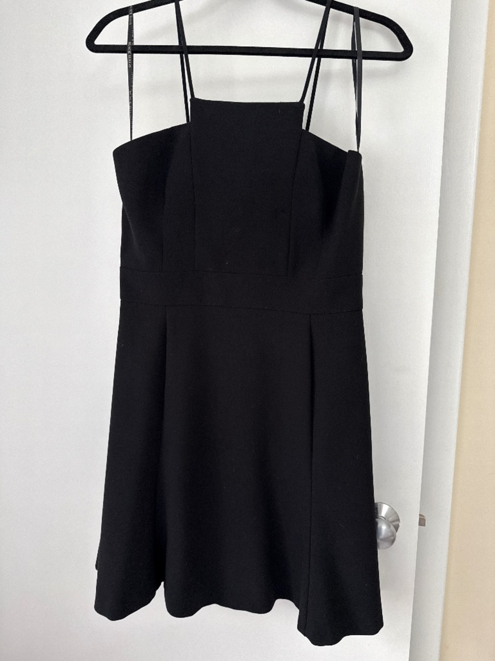 Black Halo black skater mini dress